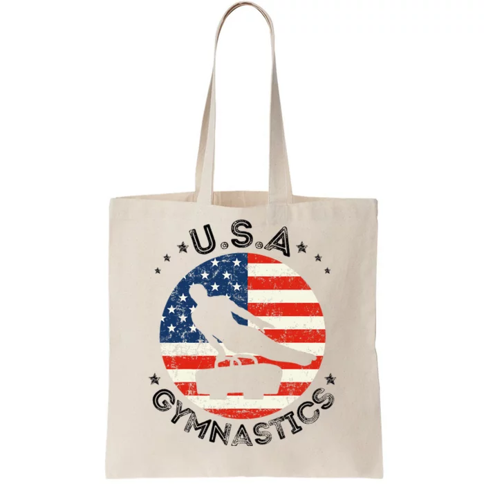 Usa Retro Gymnastics Team Vintage Support Usa Gymnastics Tote Bag