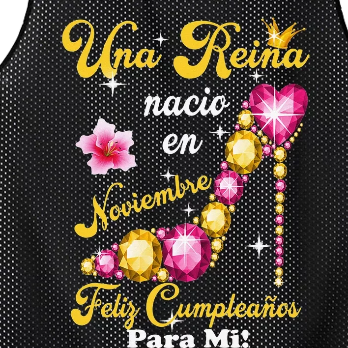 Una Reina Nacio En Noviembre Feliz Cumpleanos Para Mi Mesh Reversible Basketball Jersey Tank