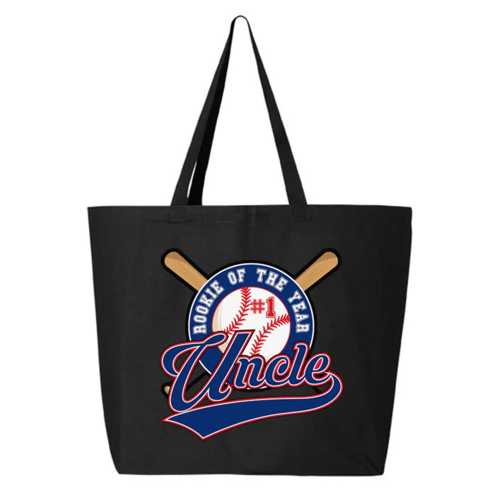 Uncle Rookie of Year 1st Birthday Baseball Theme Matching 25L Jumbo Tote