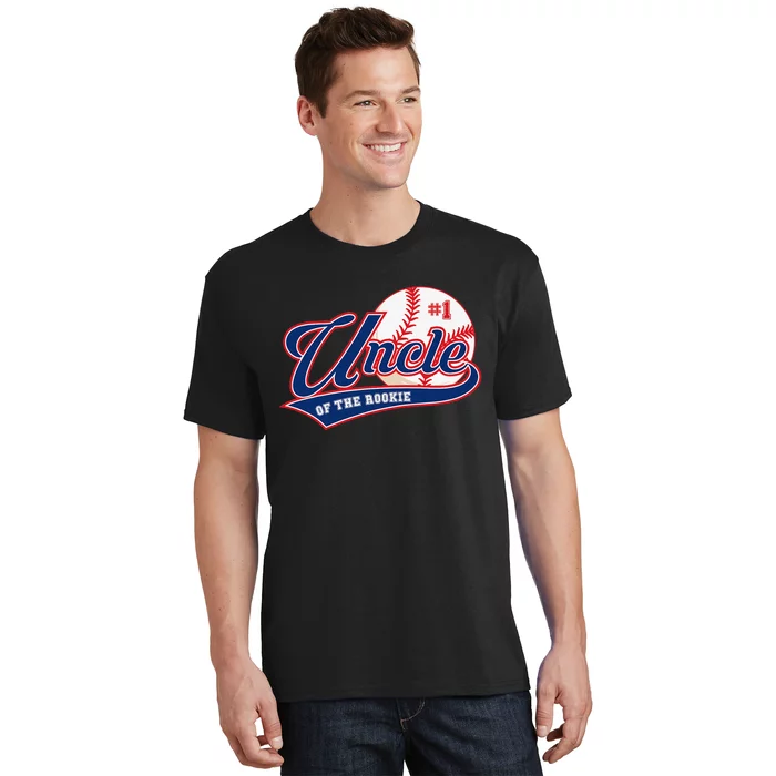 Uncle Rookie of Year 1st Birthday Baseball Theme Matching T-Shirt