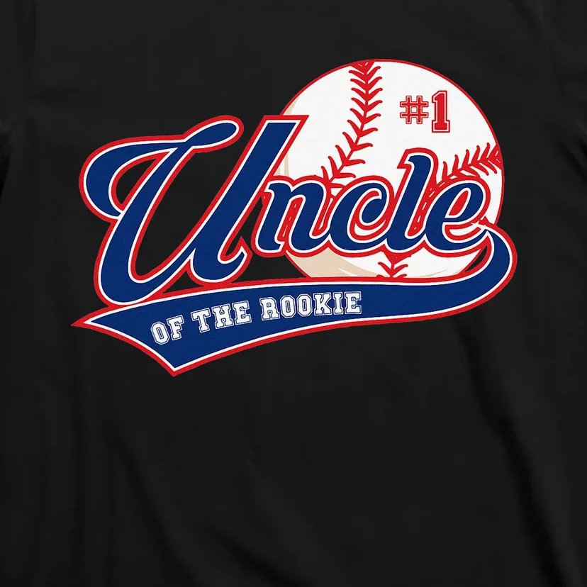 Uncle Rookie of Year 1st Birthday Baseball Theme Matching T-Shirt