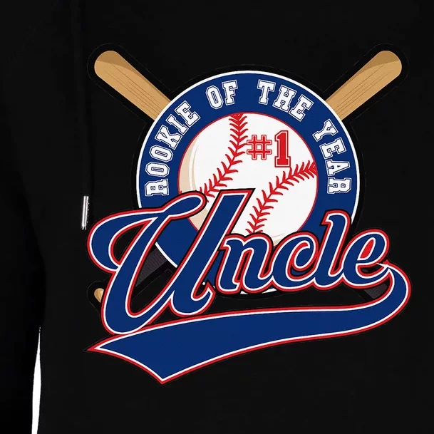 Uncle Rookie of Year 1st Birthday Baseball Theme Matching Womens Funnel Neck Pullover Hood