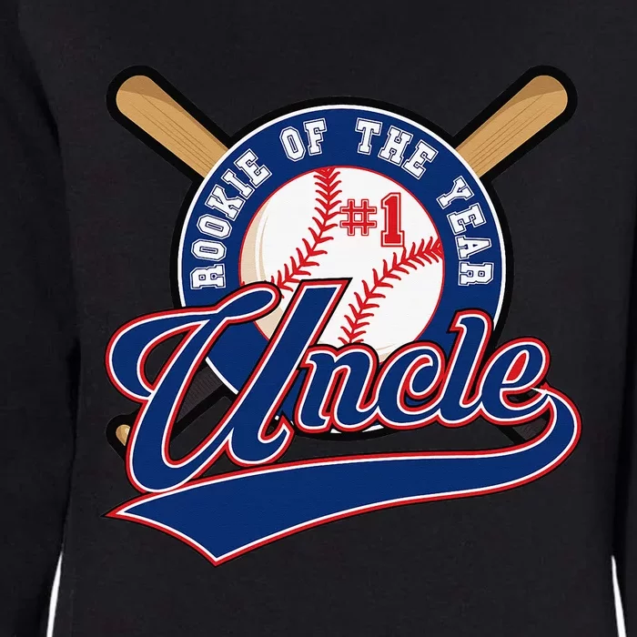 Uncle Rookie of Year 1st Birthday Baseball Theme Matching Womens California Wash Sweatshirt