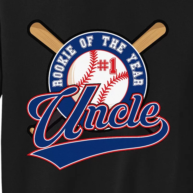 Uncle Rookie of Year 1st Birthday Baseball Theme Matching Tall Sweatshirt