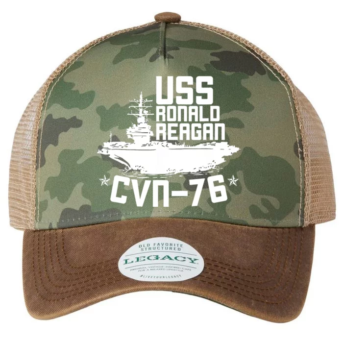 Uss Ronald Regan Cvn76 Aircraft Carrier For A Veteran Legacy Tie Dye Trucker Hat