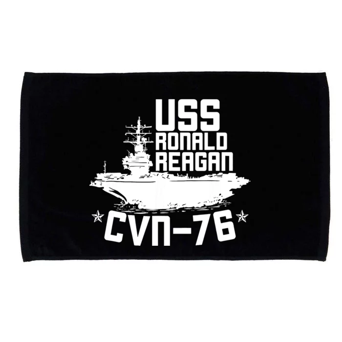 Uss Ronald Regan Cvn76 Aircraft Carrier For A Veteran Microfiber Hand Towel