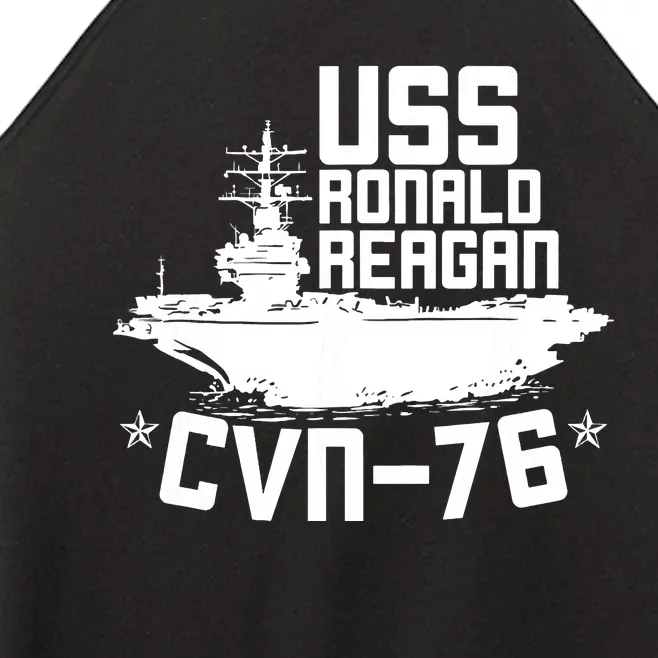 Uss Ronald Regan Cvn76 Aircraft Carrier For A Veteran Women’s Perfect Tri Rocker Tank