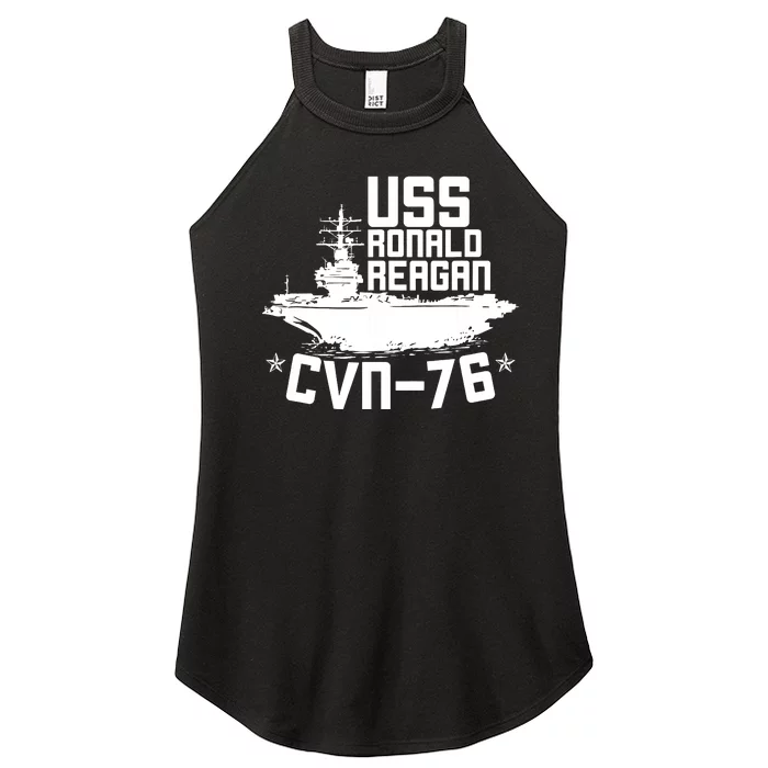 Uss Ronald Regan Cvn76 Aircraft Carrier For A Veteran Women’s Perfect Tri Rocker Tank