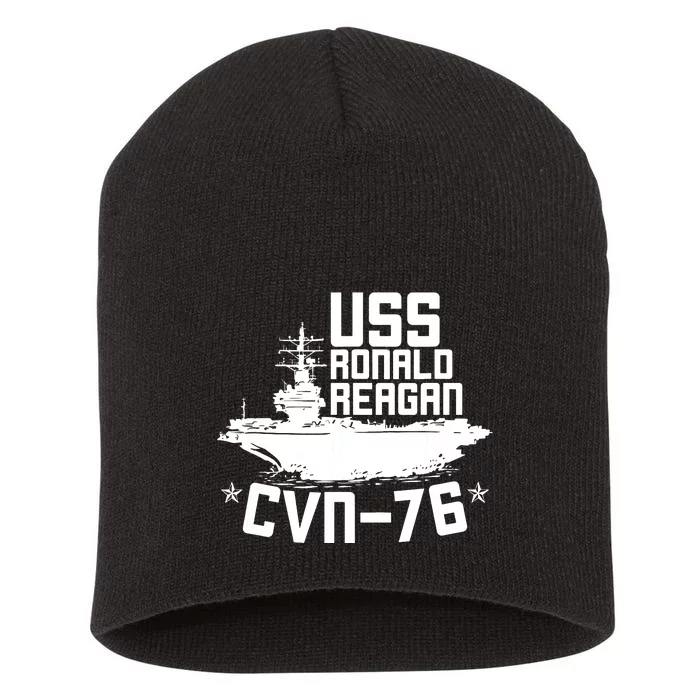 Uss Ronald Regan Cvn76 Aircraft Carrier For A Veteran Short Acrylic Beanie