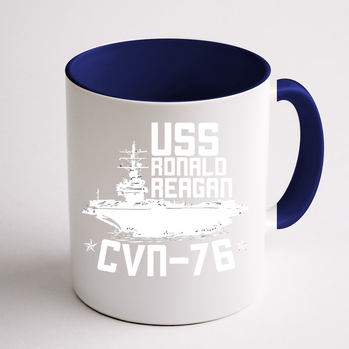 Uss Ronald Regan Cvn76 Aircraft Carrier For A Veteran Front & Back Coffee Mug