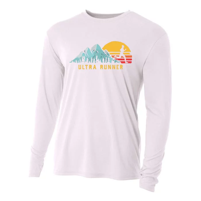 Ultra Runner Retro Style Vintage UltraMarathon Cooling Performance Long Sleeve Crew