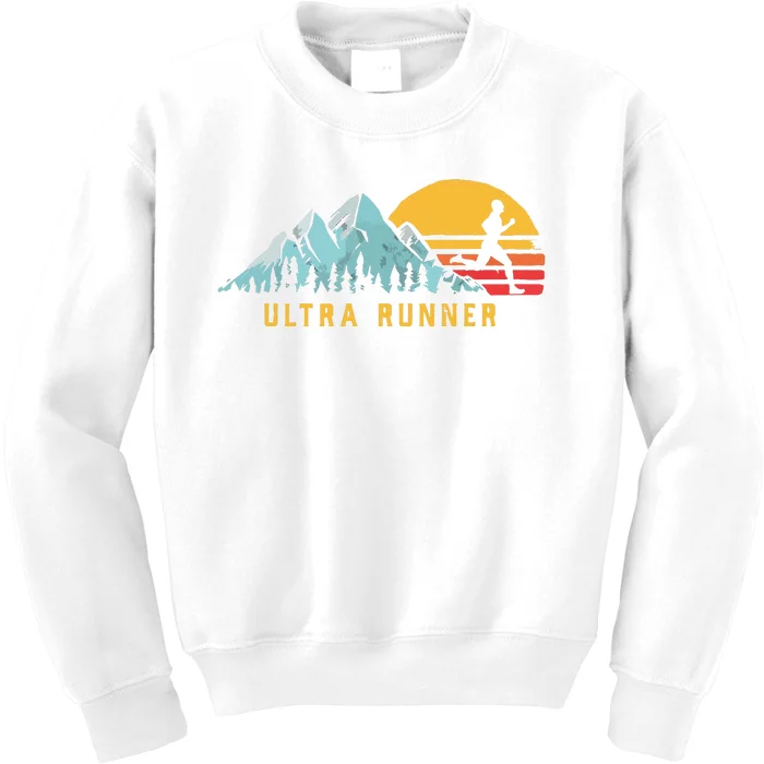 Ultra Runner Retro Style Vintage UltraMarathon Kids Sweatshirt