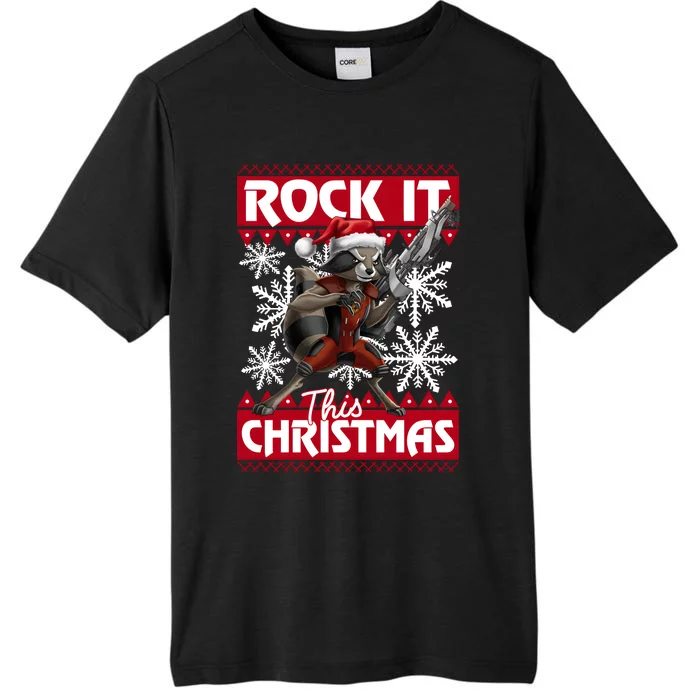 Ugly Rocket Raccoon Lover Holiday Season Christmas ChromaSoft Performance T-Shirt