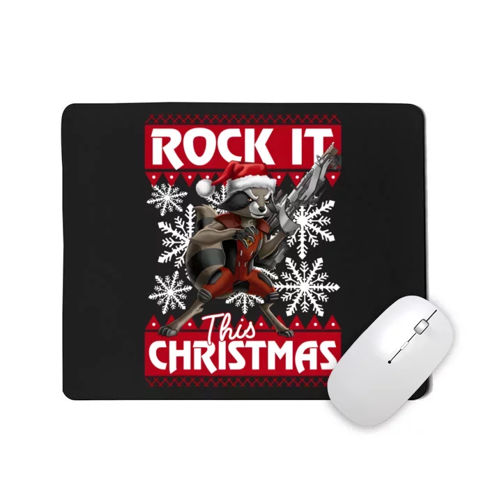 Ugly Rocket Raccoon Lover Holiday Season Christmas Mousepad