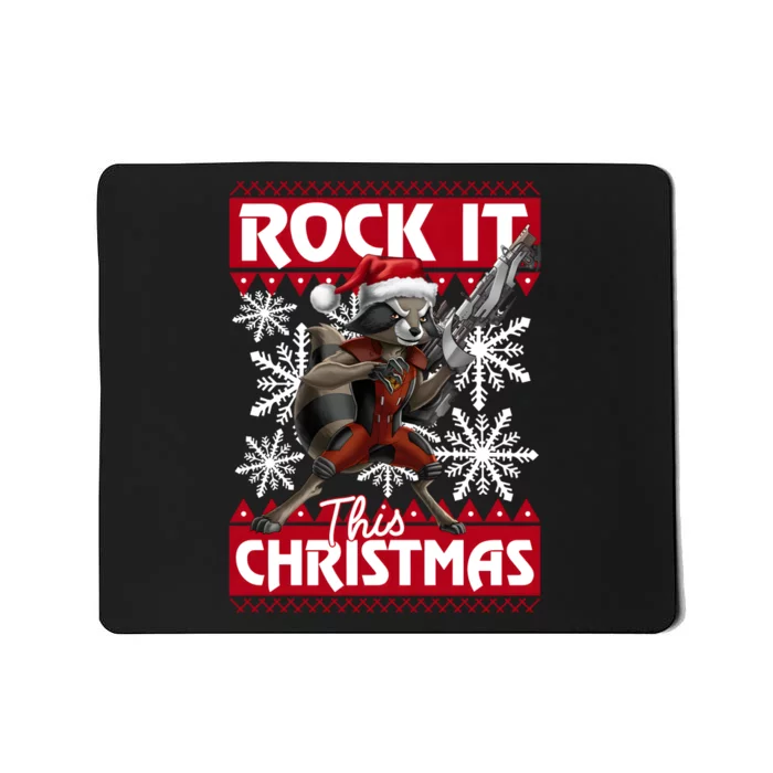 Ugly Rocket Raccoon Lover Holiday Season Christmas Mousepad