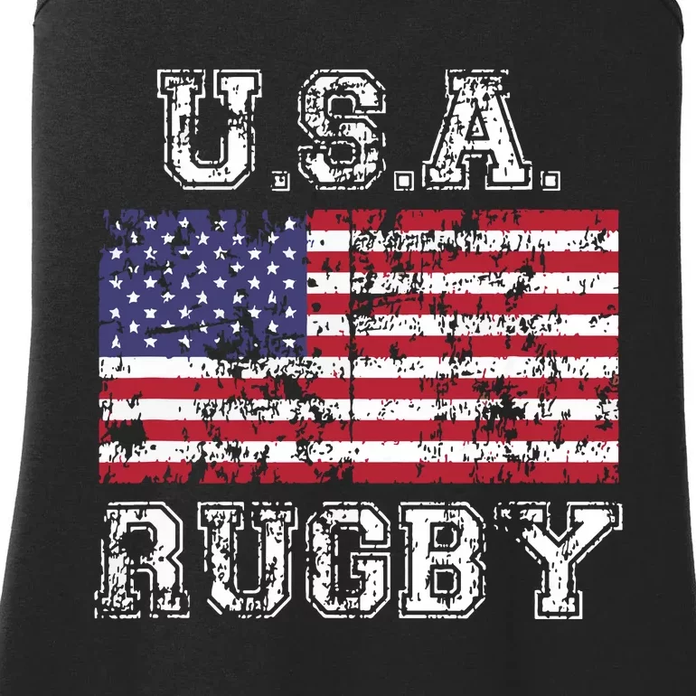 USA Rugby Shirts For Men Women Kids American Flag Ladies Essential Tank