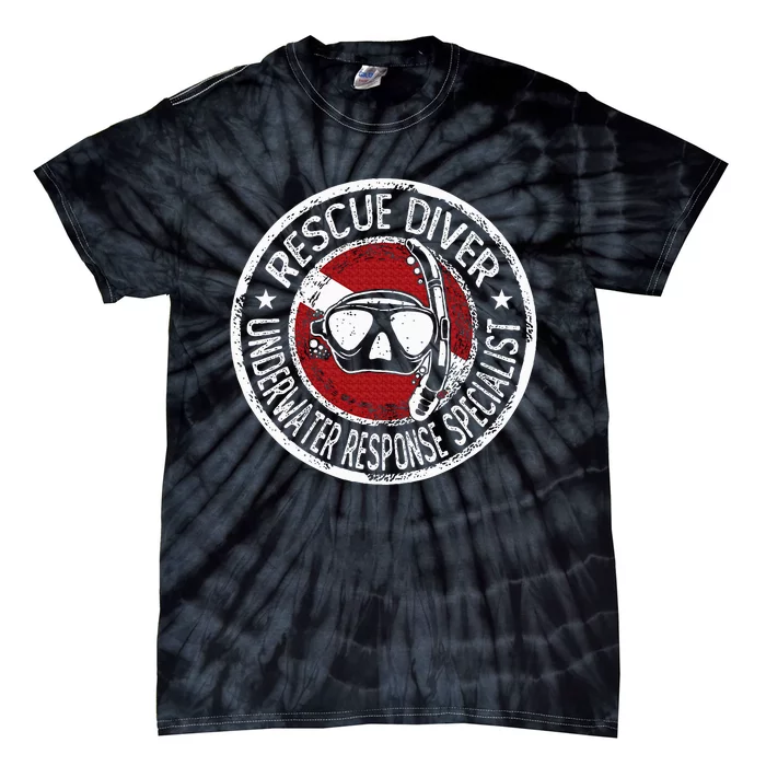 Underwater Response Sprcialist Under Water Rescue Diver Tie-Dye T-Shirt