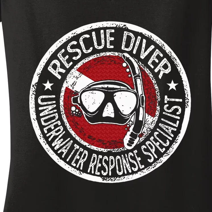 Underwater Response Sprcialist Under Water Rescue Diver Women's V-Neck T-Shirt