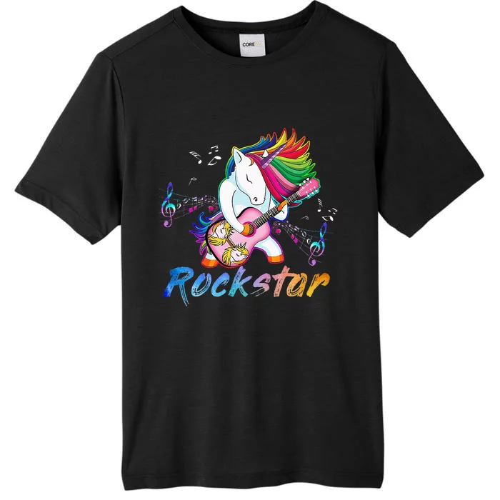 Unicorn Rock Star Guitar Rockin Music Singer ChromaSoft Performance T-Shirt