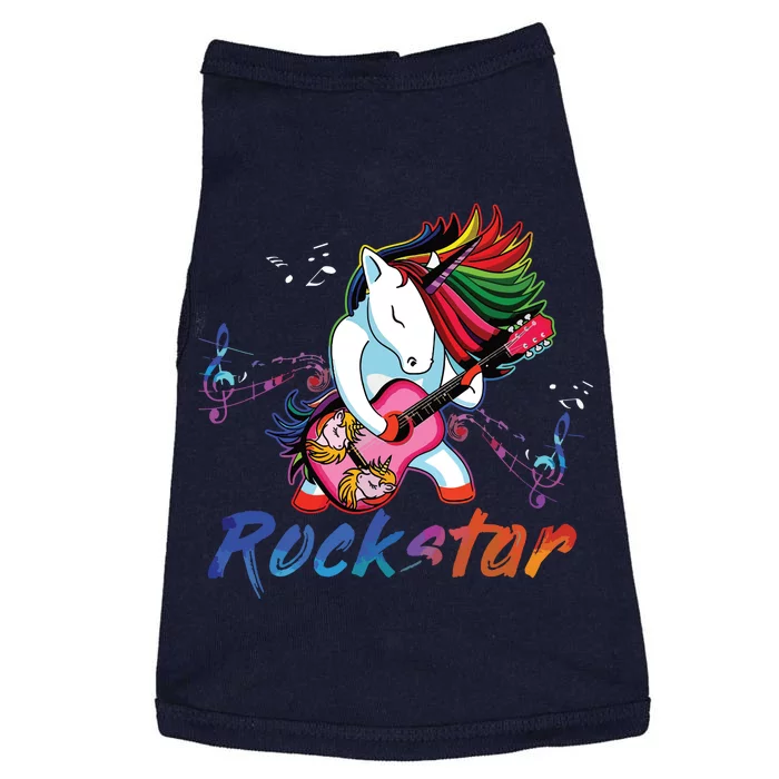 Unicorn Rock Star Guitar Rockin Music Singer Tee Doggie Tank