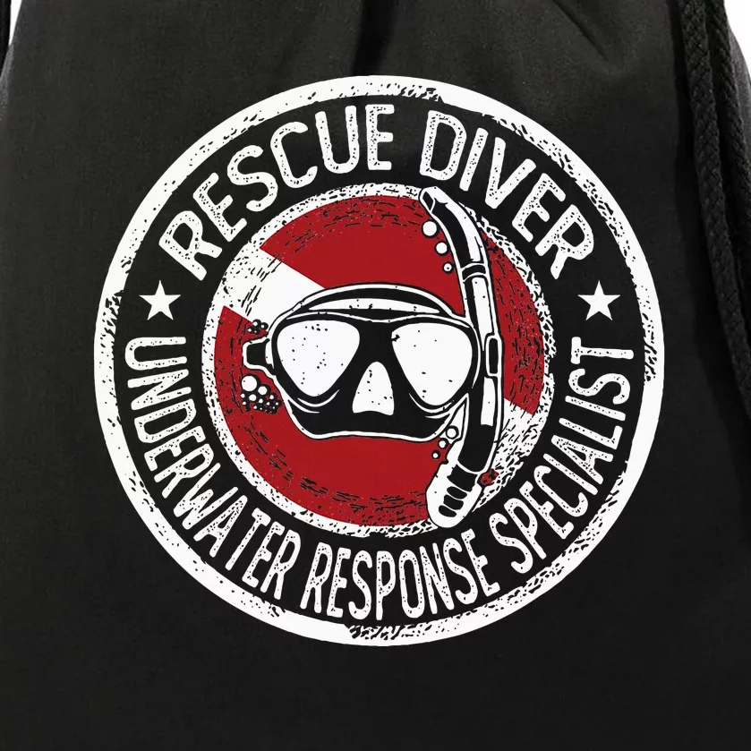 Underwater Response Sprcialist Under Water Rescue Diver Drawstring Bag