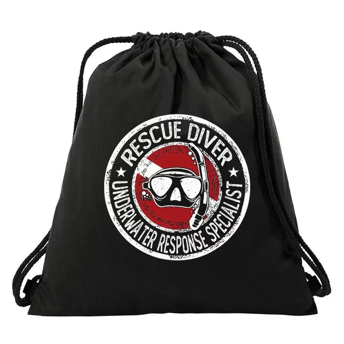 Underwater Response Sprcialist Under Water Rescue Diver Drawstring Bag