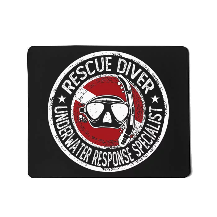 Underwater Response Sprcialist Under Water Rescue Diver Mousepad