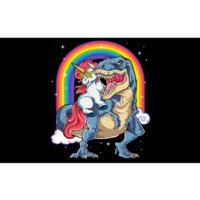 Unicorn Riding T Rex Dinosaur Rainbow Bumper Sticker