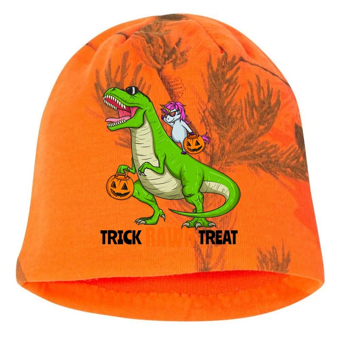 Unicorn Riding T Rex Dinosaur Halloween Trick Rawr Treat Gift Kati - Camo Knit Beanie