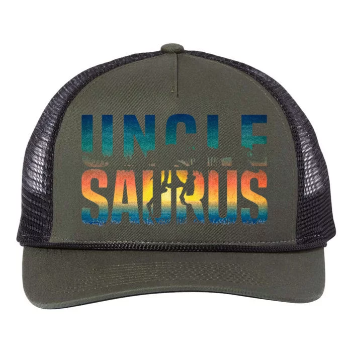 Unclesaurus Rex Uncle Dinosaur TRex Uncle Saurus Retro Rope Trucker Hat Cap