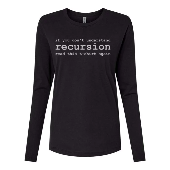 Understanding Recursion Womens Cotton Relaxed Long Sleeve T-Shirt