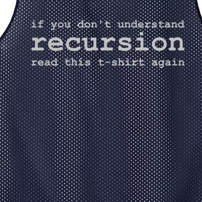 Understanding Recursion Mesh Reversible Basketball Jersey Tank