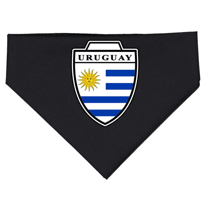 Uruguay Country Soccer Crest USA-Made Doggie Bandana