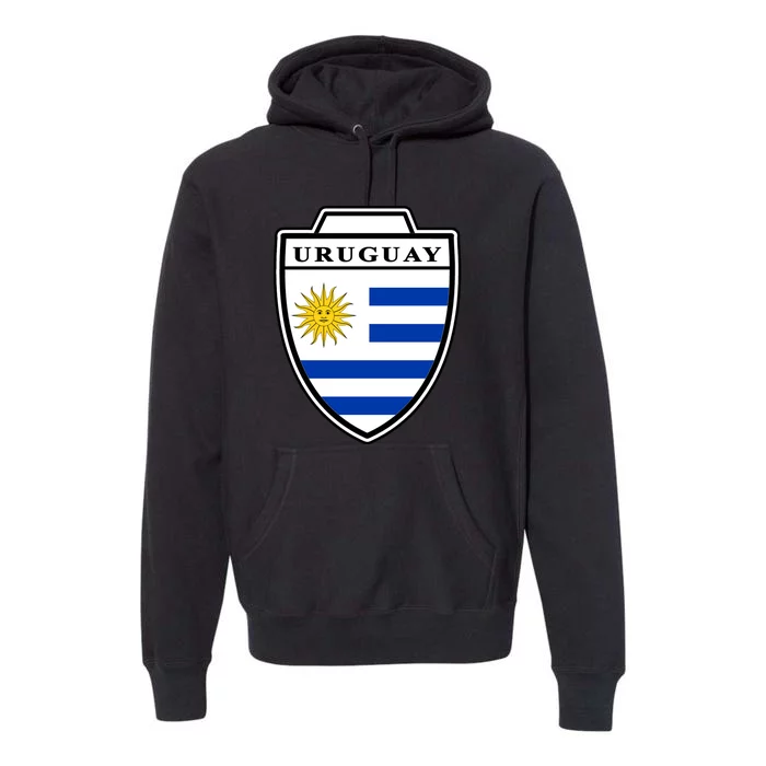 Uruguay Country Soccer Crest Premium Hoodie