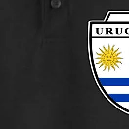 Uruguay Country Soccer Crest Dry Zone Grid Performance Polo