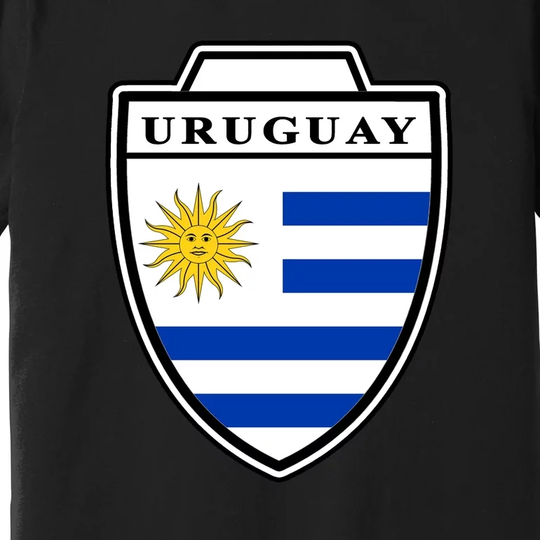 Uruguay Country Soccer Crest Premium T-Shirt