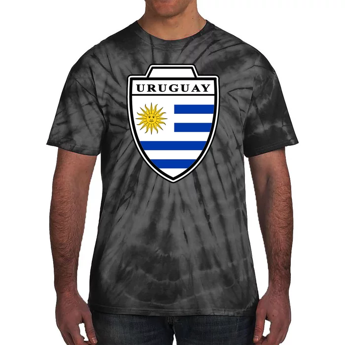 Uruguay Country Soccer Crest Tie-Dye T-Shirt