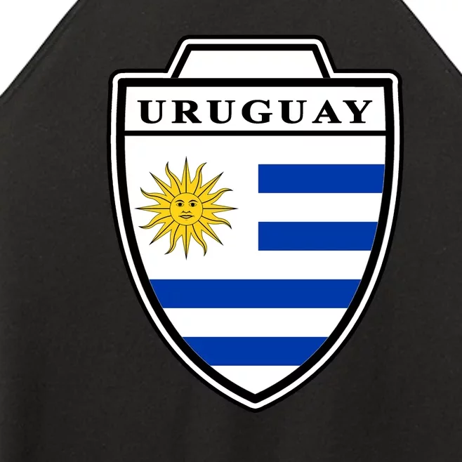 Uruguay Country Soccer Crest Women’s Perfect Tri Rocker Tank