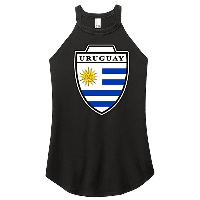 Uruguay Country Soccer Crest Women’s Perfect Tri Rocker Tank