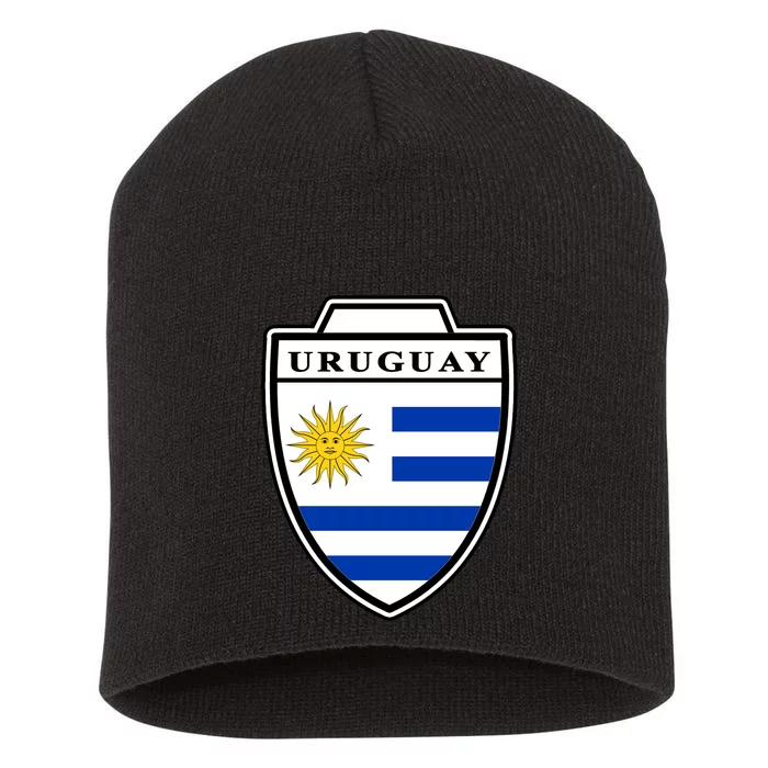 Uruguay Country Soccer Crest Short Acrylic Beanie