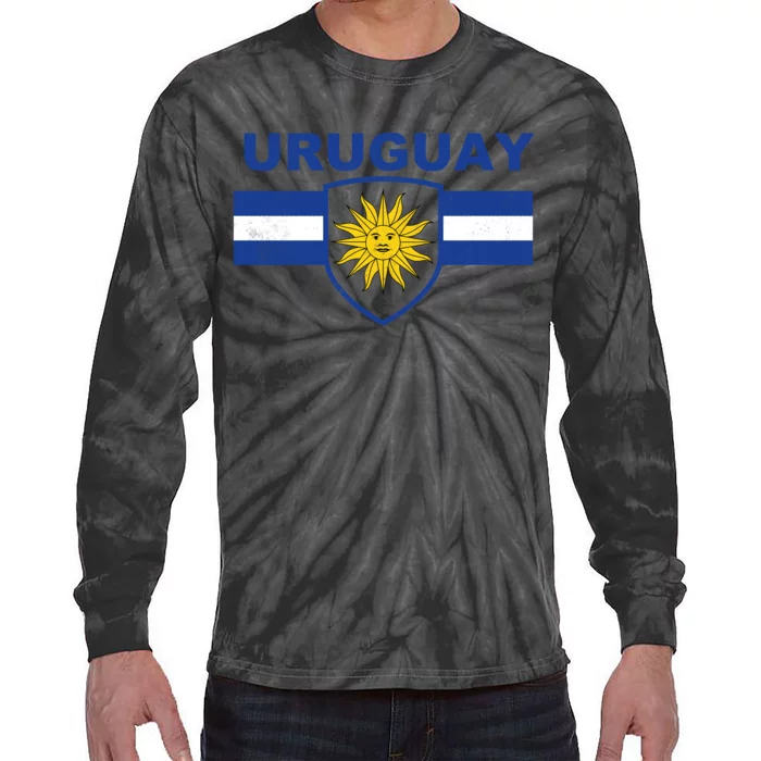 Uruguay shield style Tie-Dye Long Sleeve Shirt