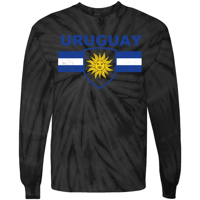 Uruguay shield style Tie-Dye Long Sleeve Shirt