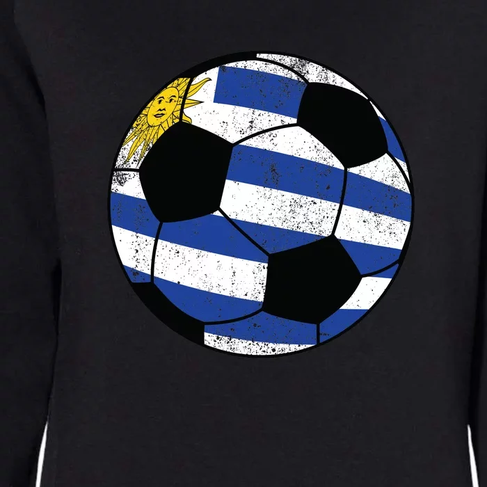 Uruguay soccer ball Womens California Wash Sweatshirt