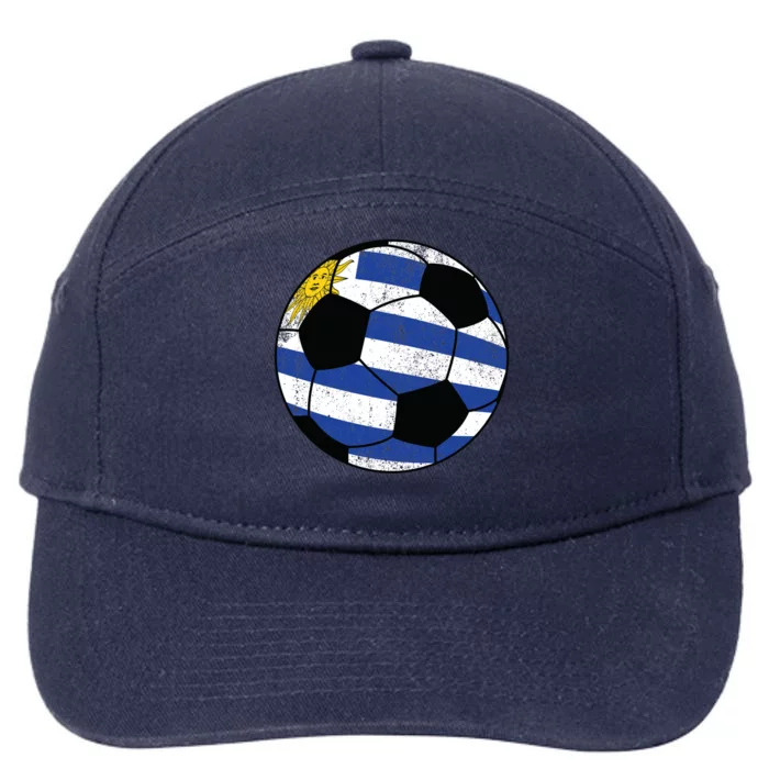 Uruguay soccer ball 7-Panel Snapback Hat