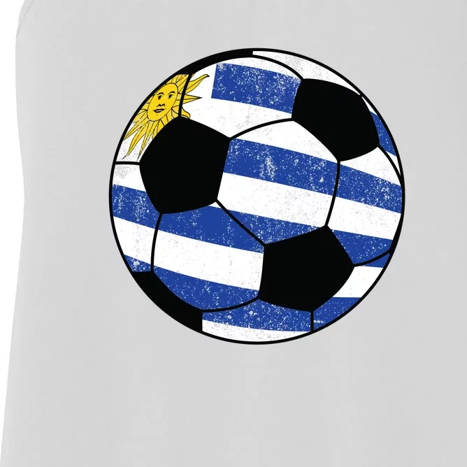 Uruguay soccer ball Women's Racerback Tank