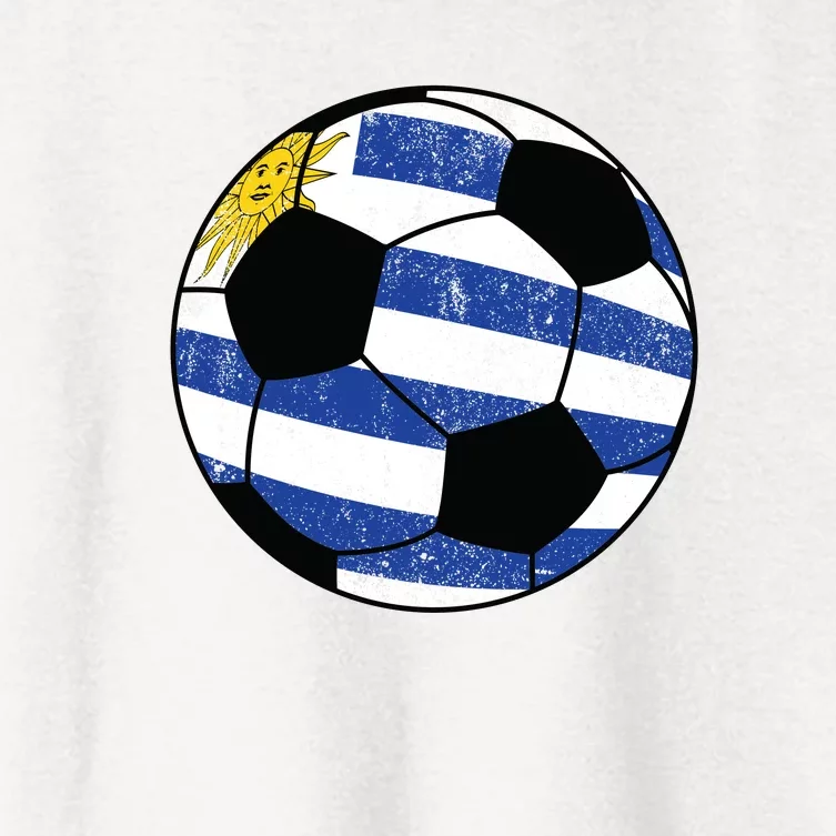 Uruguay soccer ball Women's Crop Top Tee