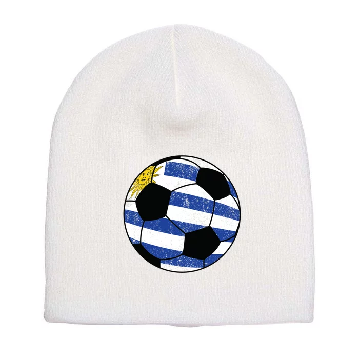 Uruguay soccer ball Short Acrylic Beanie