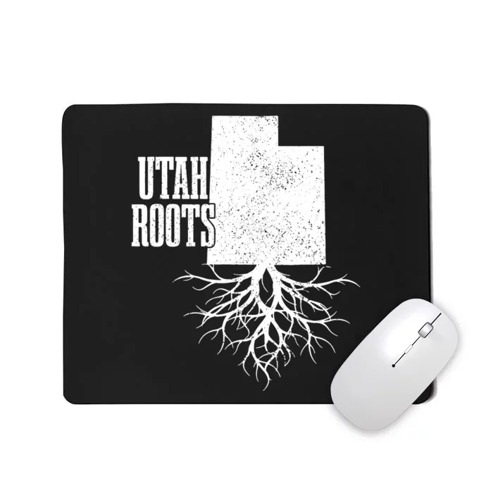 Utah Roots Vintage Usa Patriotic Pride State Map Mousepad