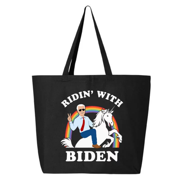 Unicorn Ridin With Biden Funny Joe Biden 25L Jumbo Tote