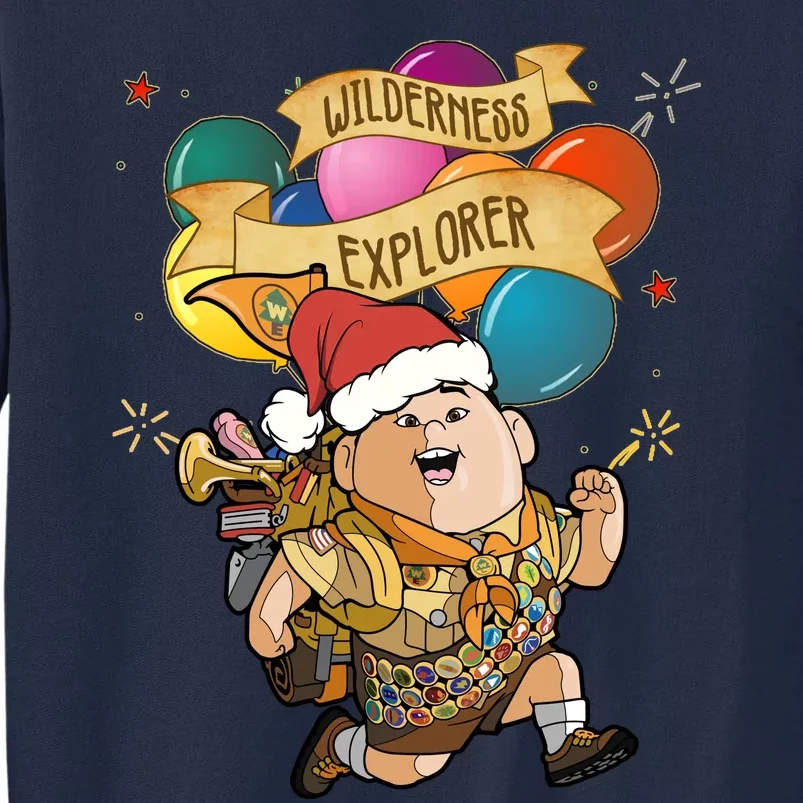 Up Russell Wilderness Explorer Balloons Merry Christmas Family Matching Tall Sweatshirt